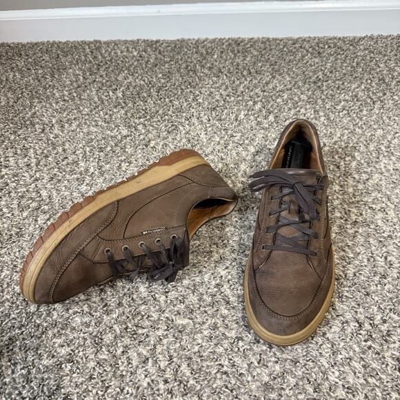 Mephisto Paco Mens Shoes Sneakers Brown Leather Air Relax Hydro Protect Size 12 - Picture 2 of 9